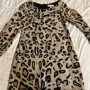 Badgley Mischka leopard dress